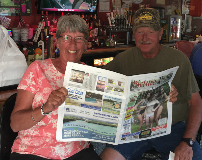 Shari Anderson and Jeff Hoffman were caught reading the Picture Post while waiting for their takeout at Chain Bar and Grill!