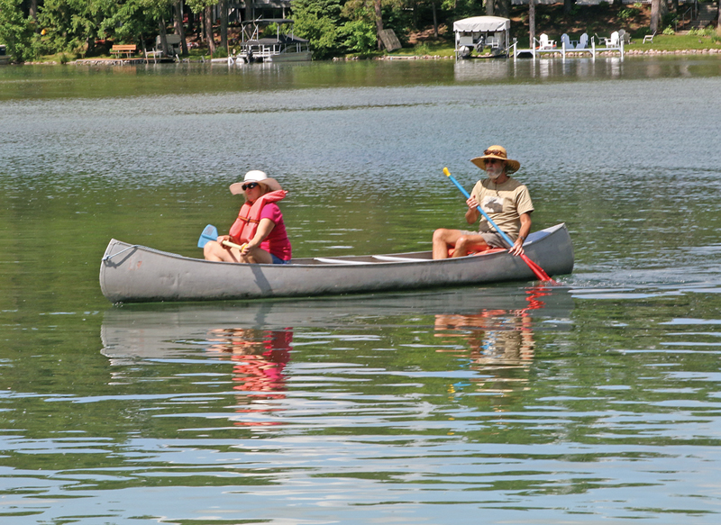 Canoeing on the Chain O’ Lakes.