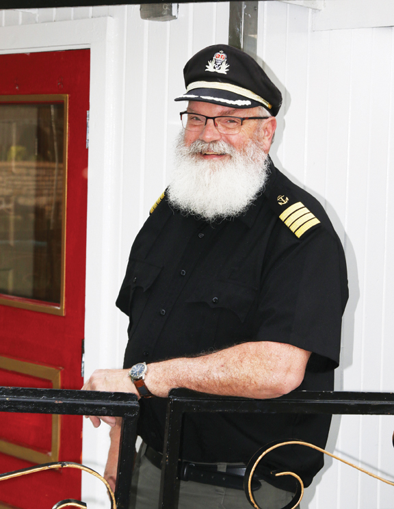 Captain David Leder was ready to set sail on the Chief Waupaca.