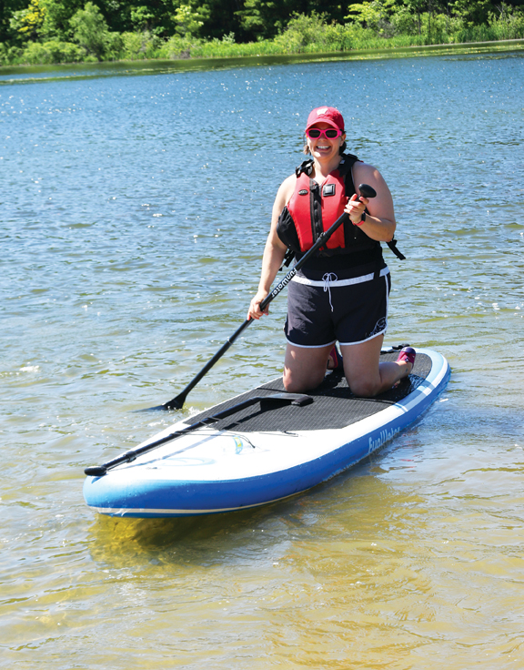 Jennifer Considine set out on her paddle board to enjoy a day at Hartman Creek State Park.