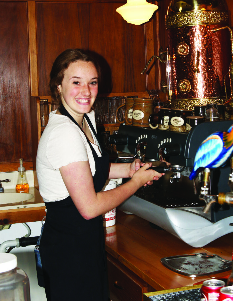 Addelaide Lemar was busy making expresso at The Millstone.