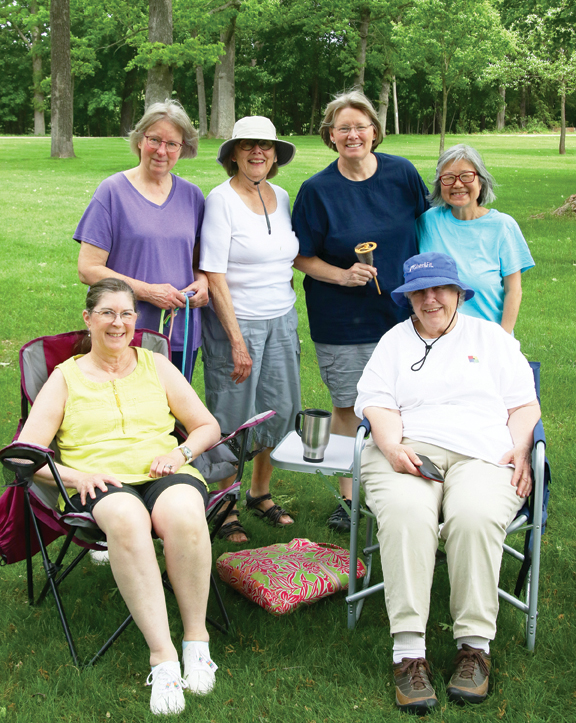 The Tuesday Afternoon Knitting Group was all smiles at South Park.