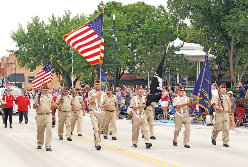 Area Veterans led the 4th of July parade through downtown Waupaca