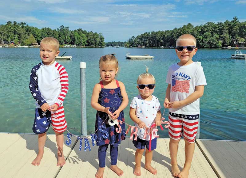 Cousins Henry, Amelia, Ellie & Luke enjoyed a great 4th of July weekend on the Chain.