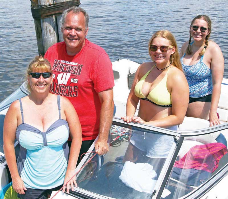 Erin, Kate, Mike and Jill Henze, of Neenah, were spending the day on the Wolf River.