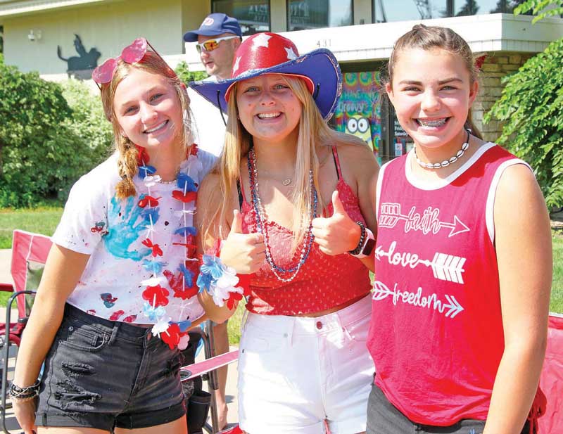 Evelyn Van Thiel, Lillian Schafer and Aubrey Dillenberg were all decked