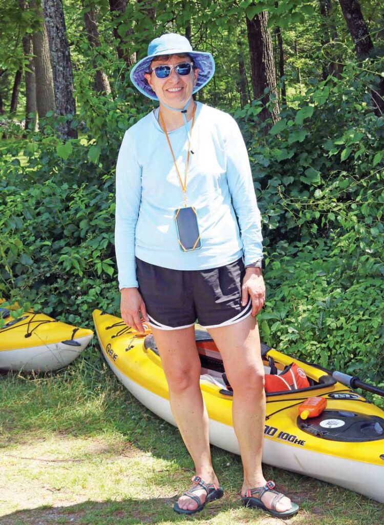 Kay Kalvin was ready to explore the Crystal River in her kayak.