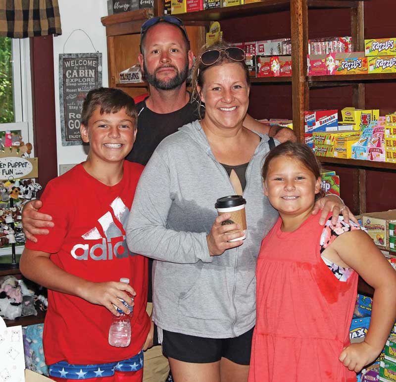 Ryan Randazzo and Talia Randazzo quickly found the candy while visiting the Red Mill with Jeff Exner and Heather Exner.