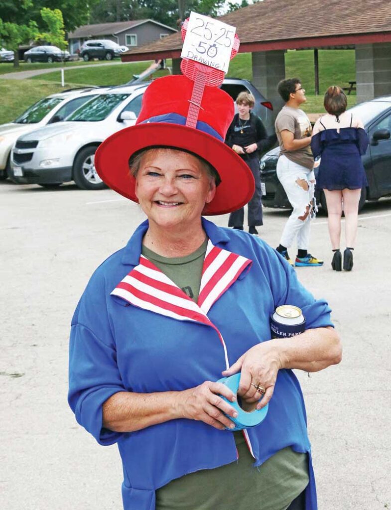 Sherry Kielblock was all decked out for the 4th of July in Iola.