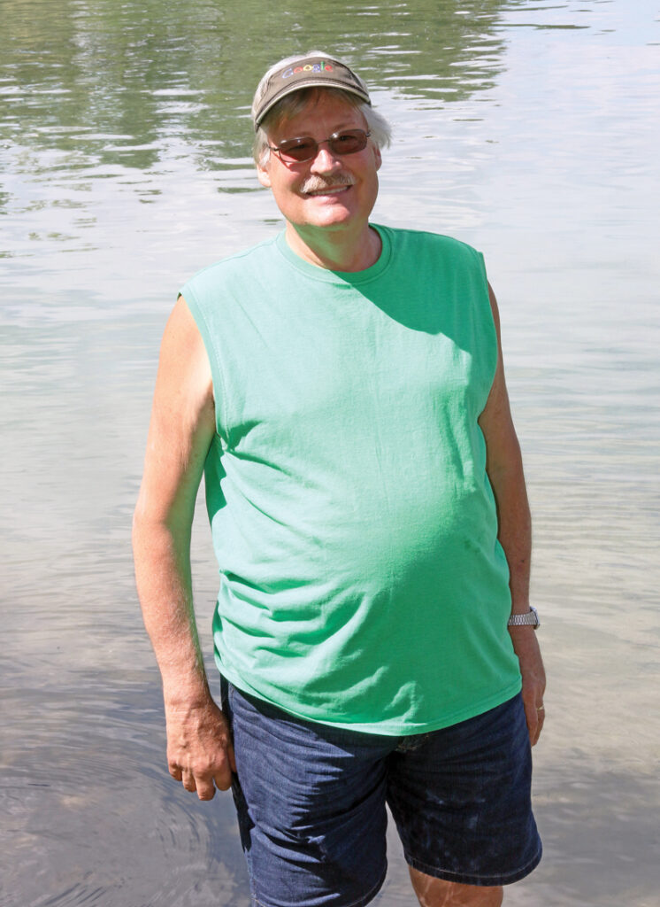 Steve Garbarek, of Hartford, was cooling off in Lime Kiln Lake.