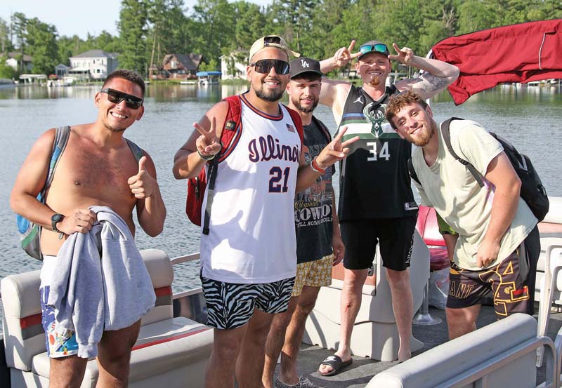 This group of men comes from Menasha every summer to spend time on the Chain O’ Lakes.
