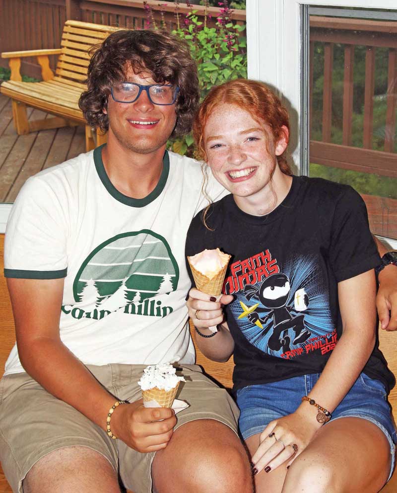 Trevor Hoffman and Melana Jury were having some ice cream together.