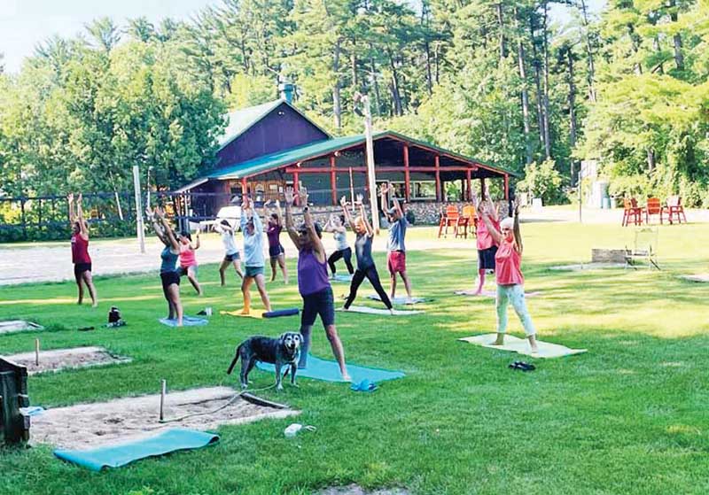 Yoga class at Bear Lake Resort