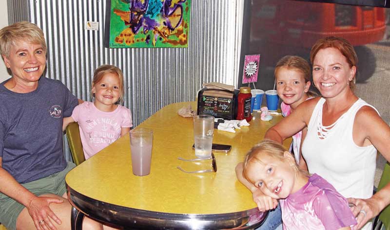 Ann Stearns, along with Emily, Aliyah, Nicole and Natalie Sherf were having a lunch date together in downtown Waupaca.