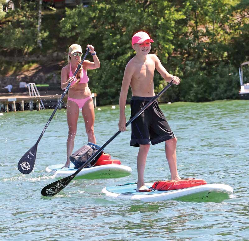 Colden and Cam had an afternoon of paddle boarding on Columbia Lake.