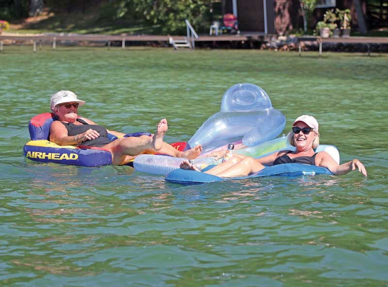 Kathy and Joan spent the day floating away on the Chain O’ Lakes.
