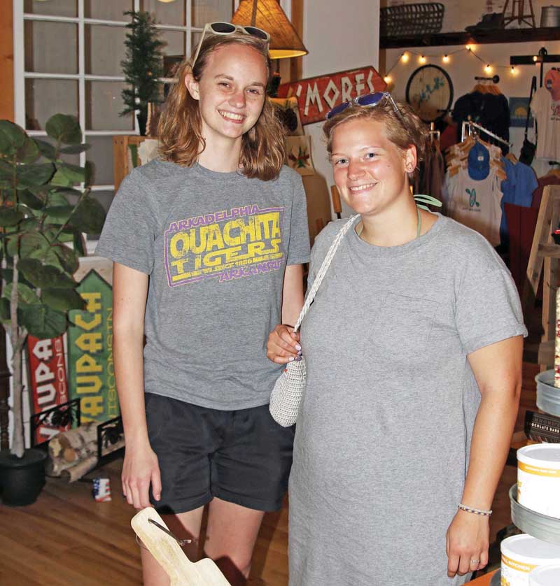 Lizzie Phifer and Hannah Smith were looking for some unique things to buy while shopping in downtown Waupaca.