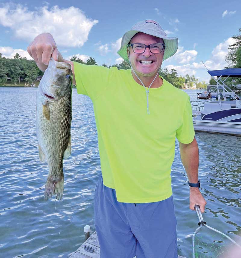 Paul Krick, who was visiting from Florida, caught this amazing bass on McCrossen Lake.