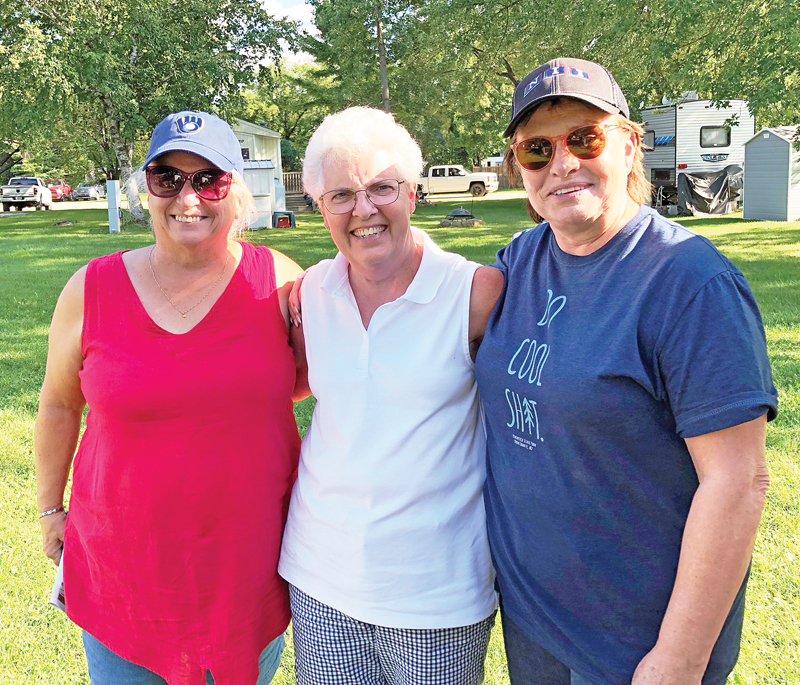 A fun day for Lora, Lard and Kathy at Deerhaven Campground in Waupaca.