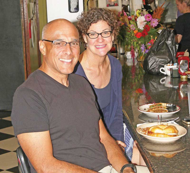 Mike and Sonja Nellis were having lunch together in downtown Waupaca.