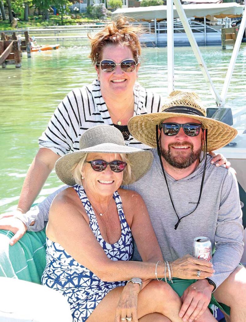Bill, Betty and Kelly Manion were enjoying the Chain O’ Lakes.