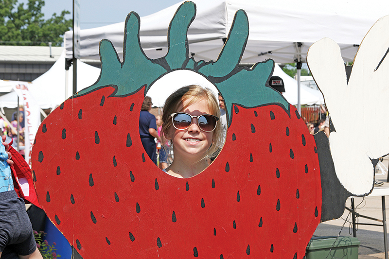 Amelia Siemers had to be the cutest strawberry in the crowd.