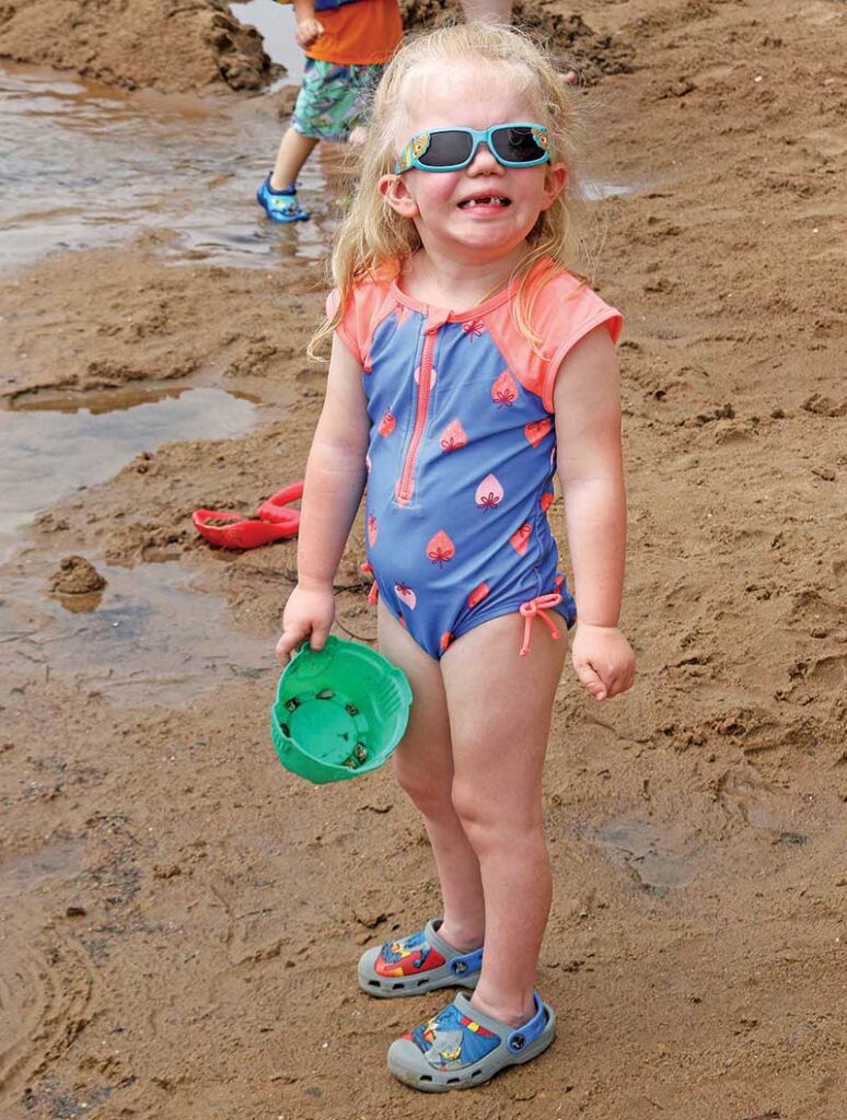 It was a day sand and sunglasses for 5-year old Lydia.