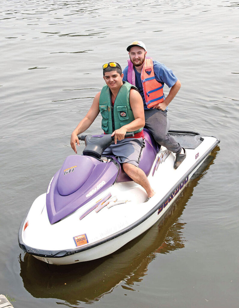 Tim Harter and Marz Ribera were headed out on the water for some fun in the sun.