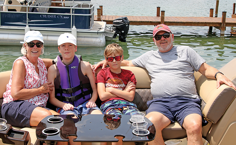 Joan and Robin Purdy were spending some time on the Chain O’ Lakes with their grandsons Jack and Cal who were visiting from Colorado.