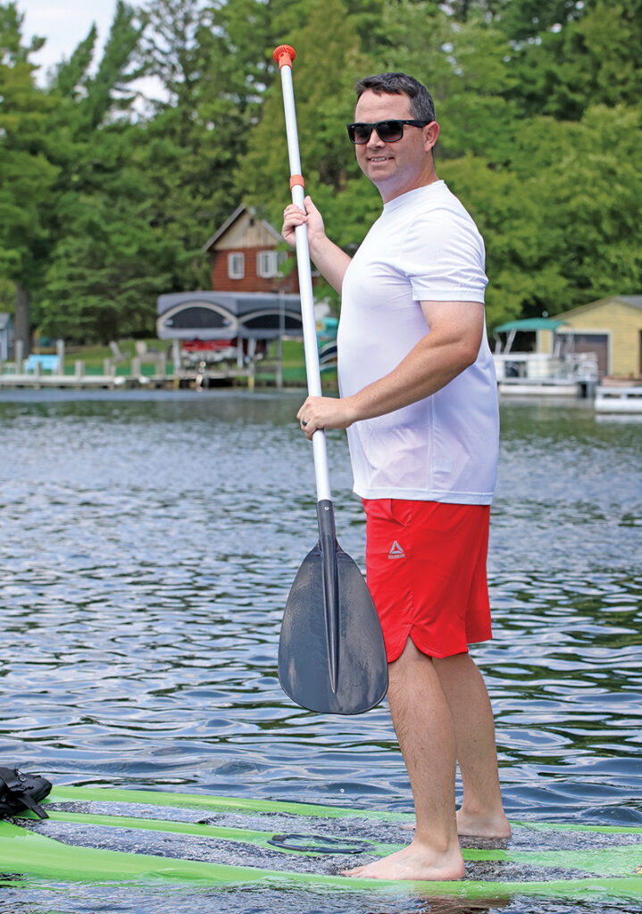 Kevin Wait was all smiles while paddling on Beasley Lake.