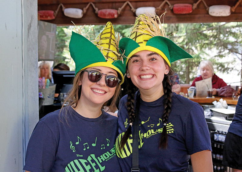 Saige Yenter and Alayna Abhold were looking a little “corny” during the Waupaca Fire Departments annual fundraiser.
