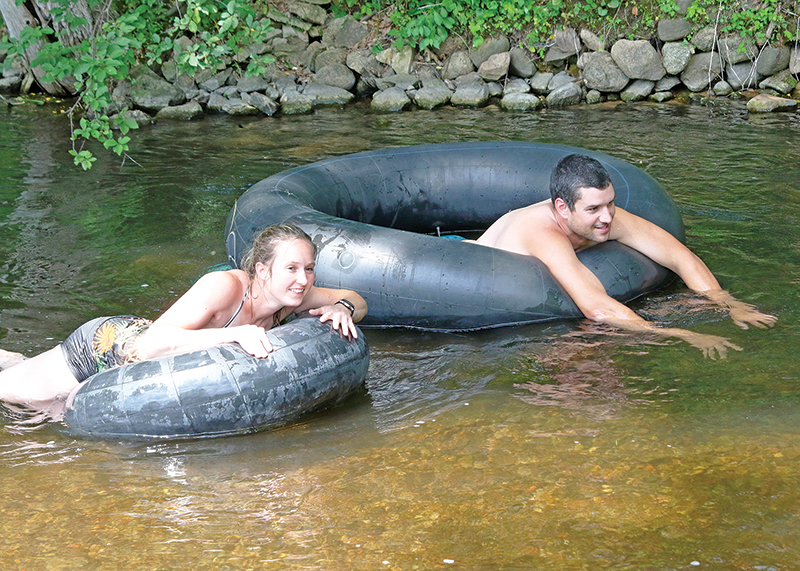 Tristan and Caleb enjoyed a day of tubing down the Crystal River.