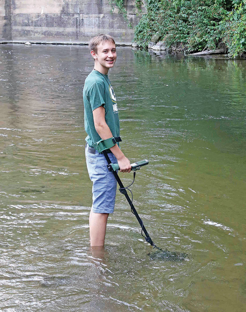 Eli Flatoff was searching for buried treasures in the Crystal River.
