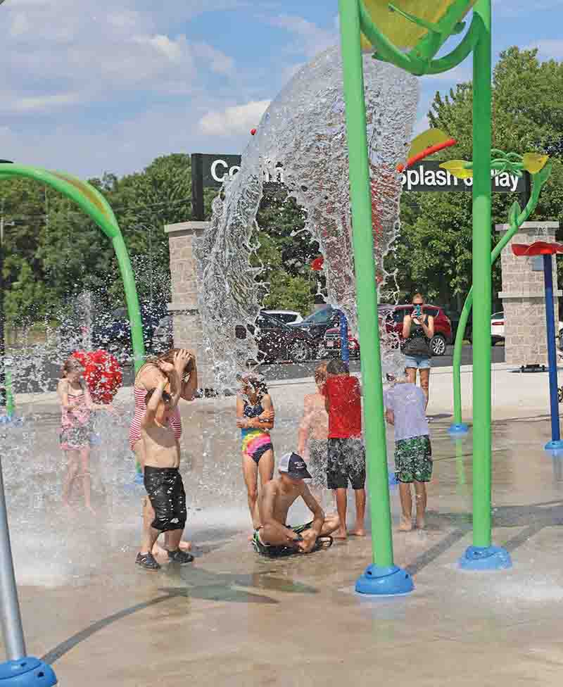These children were ready to get wet at the Community First splash pad.